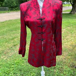 Jessica Howard Asia inspired Women's Jacket with Black Pants Size 6